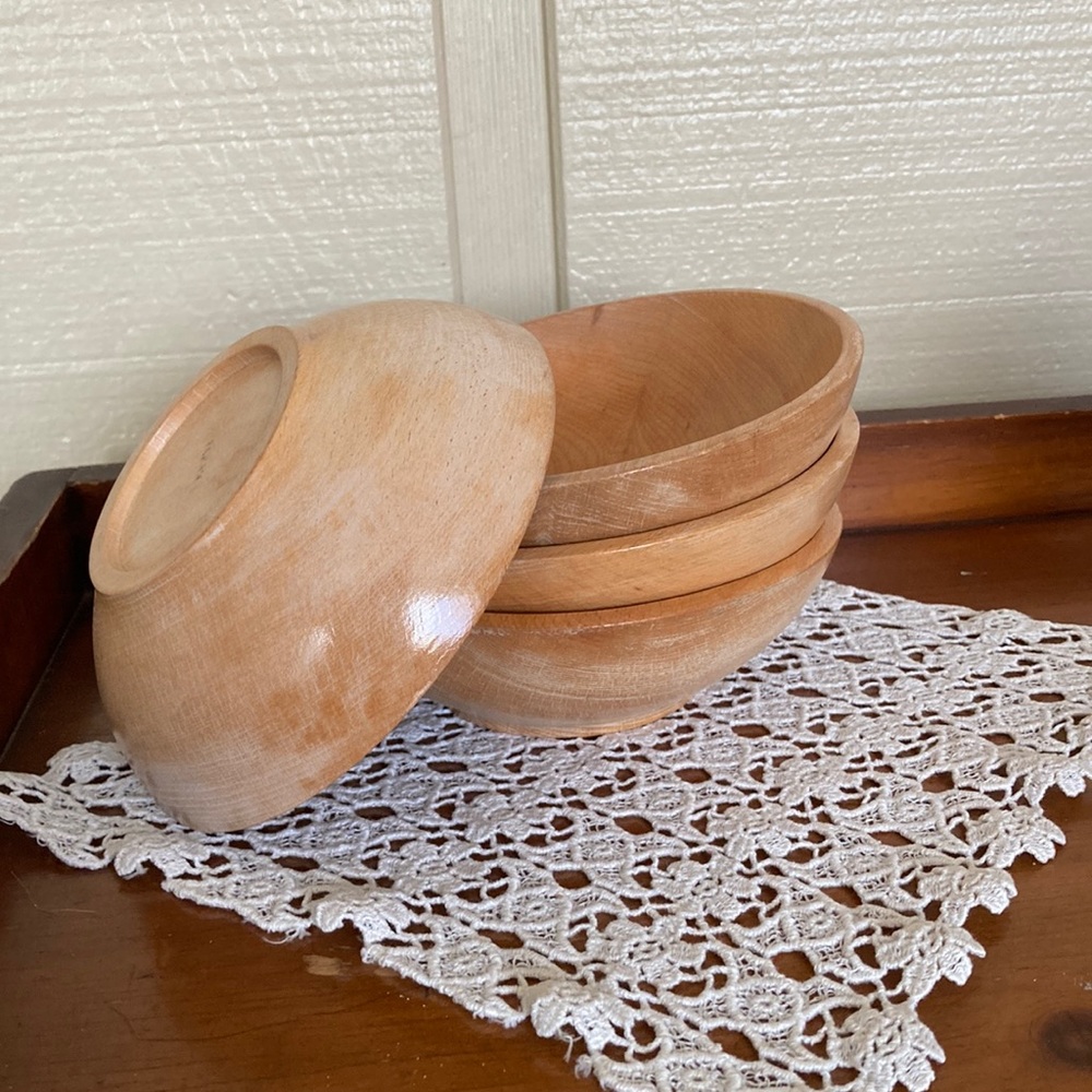 Vintage Wood Bowls